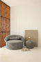 Atelier Del Sofa Juego de Sofá de 1 Plaza y Pouffe Antracita
